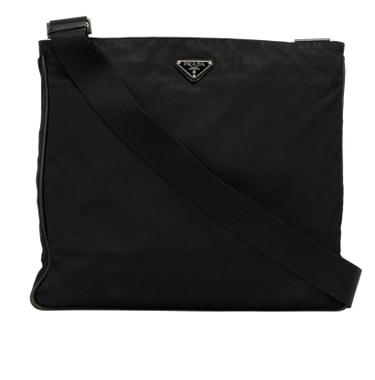 Vintage Messenger, &pound;175, Handbags, Black, Nylon, Front view